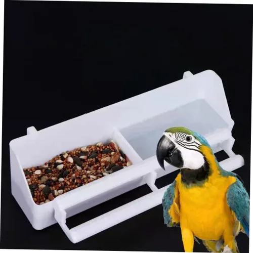 Vista 4 de 12 unidades de comedero de palomas para pájaros loros para frutas y aves para periquitos para jaula de material de PP