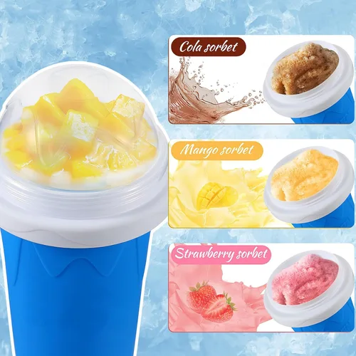 Vista 3 de REGNBUE Slushy Maker - Vaso mágico para hacer jugo, leche, yogur, helado, taza refrescante con tapa y popote para niños, amigos, familia