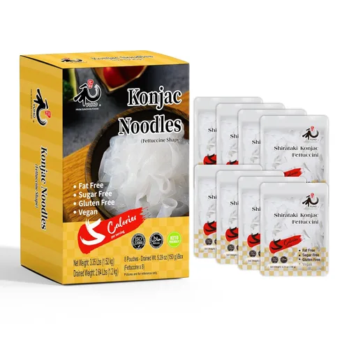 Vista 11 de YUHO Shirataki Konjac - Arroz para el interior, vegano, sin gluten, sin grasa, apto para dieta cetogénica, bajo en carbohidratos, 53.61 onzas