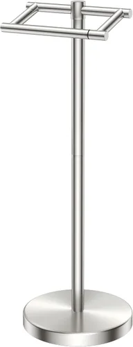 Vista 9 de FORIOUS Soporte de pared para papel higiénico, soporte de rollo de papel higiénico de doble poste giratorio de acero inoxidable para baño