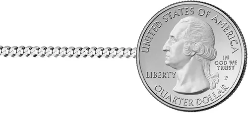 Vista 3 de Savlano Collar de plata de ley 925 de 0.138in de eslabones cubanos de eslabones sólidos italianos para hombres y mujeres, fabricado en Italia, viene