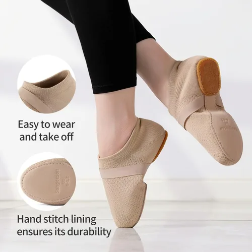Vista 2 de SANGEESON Zapatos de baile sin cordones para mujer y hombre