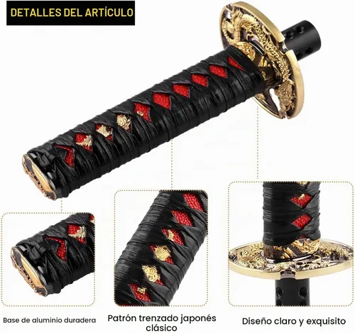 Vista 4 de RYANSTAR - Pomo de cambio automático de espada samurái, universal, compatible con bloqueo y botón, transmisión automática, katana, cambiador
