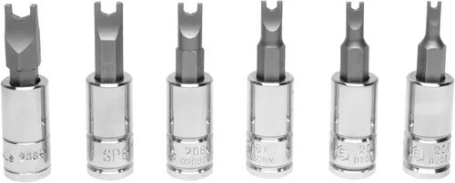 Vista 2 de Genius Tools Juego de llaves de vaso de 6 piezas de 1/4" Dr. Spanner BS-206S