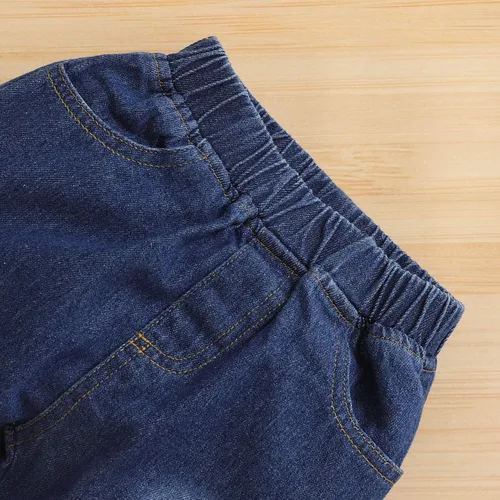 Vista 5 de Shalofer Conjunto de ropa de mezclilla para bebé niña de 2 cumpleaños