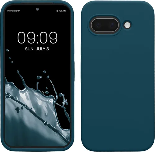 Vista 291 de kwmobile Funda Compatible con Google Pixel 6 Pro - Funda de Teléfono de Silicona TPU con Acabado Suave - Azul Caribe