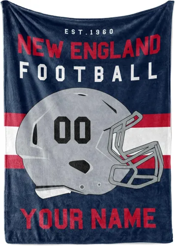 Vista 38 de Manta personalizada para fanáticos del fútbol americano – Se envía al día siguiente – Hecha en Estados Unidos – Manta de vellón personalizada