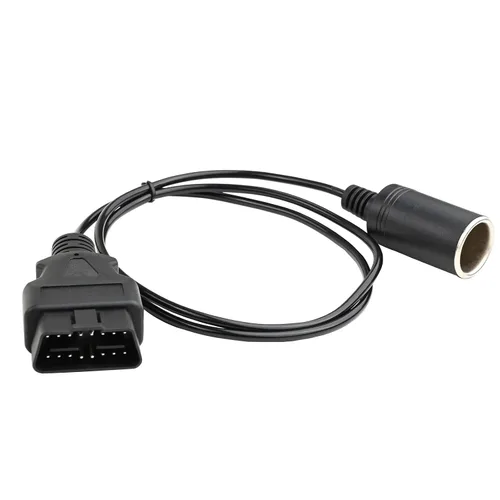 Vista 3 de 1M/3.3ft OBD2 macho a encendedor de cigarrillos hembra conector vehículo coche ahorro de memoria cable de alimentación