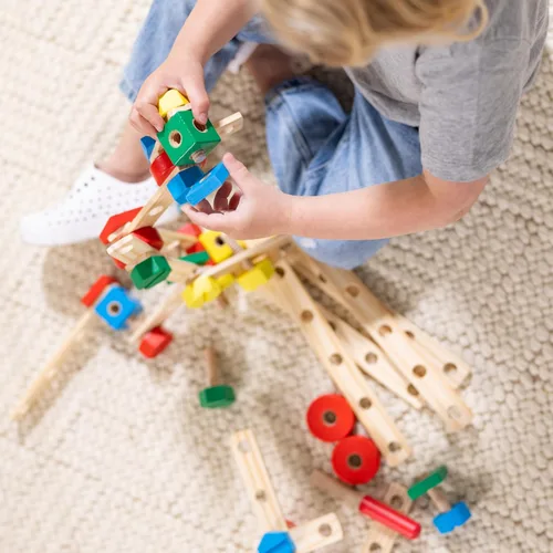 Vista 3 de Kit de construcción de madera Melissa & Doug en una caja (48 unidades)