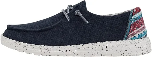 Vista 35 de Hey Dude Wendy Chambray - Zapatos para mujer, mocasines con cordones para mujer, cómodos y ligeros Aurora Blanco 2