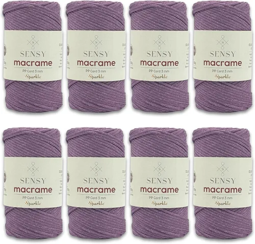 Vista 103 de Cuerda de poliéster Sensy Premium de 3 mm, 120 metros, 100% cordón de polipropileno, cuerda de macramé de 3 mm, cordón para bolsos de ganchillo