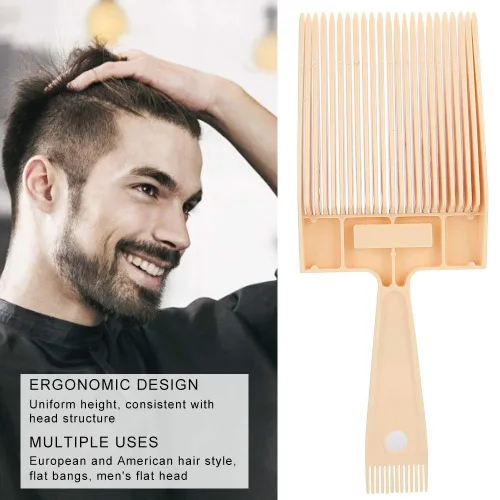 Vista 3 de Peine guía superior plano, peine herramienta de peluquería accesorio de peluquería máquina para hombres y niñas corte de pelo