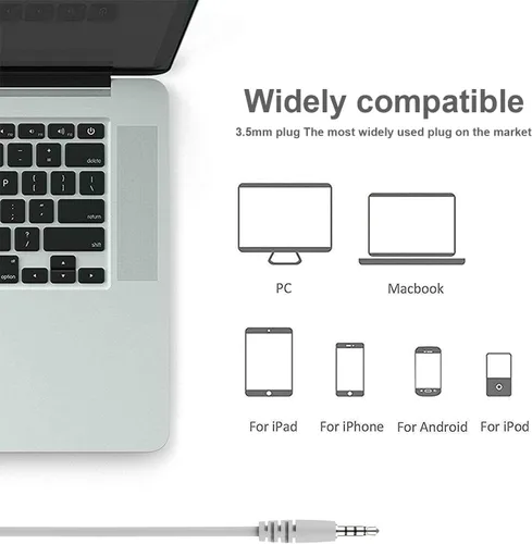 Vista 6 de Anivia A9S - Auriculares sobre la oreja estéreo con cable para juegos con micrófono compatible con computadoras de PC, PS4, Xbox One, portátil, PSP