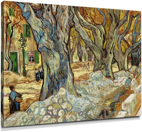 Vista 79 de IPIC - Campo de trigo con cuervos, reproducción artística de Vincent Van Gogh. Lienzo de giclée para decoración del hogar 10#F (20 x 16)