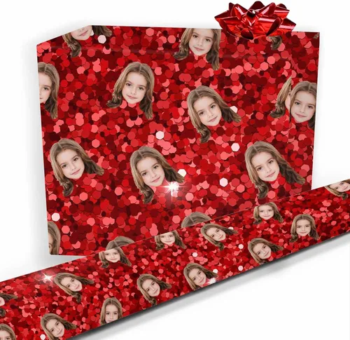 Vista 31 de Papel de regalo personalizado, divertido papel de regalo para cara, foto, nombre, Día del Padre, rollo de regalo para papá, hombres, mujeres, niños