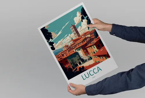 Vista 5 de Lucca - Póster de viaje para colgar en la pared, decoración del hogar, póster de Lucca para amantes del arte, Italia, póster para amantes del arte