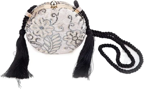Vista 7 de Fawzia - Bolsas de noche con bordado de lentejuelas de terciopelo
