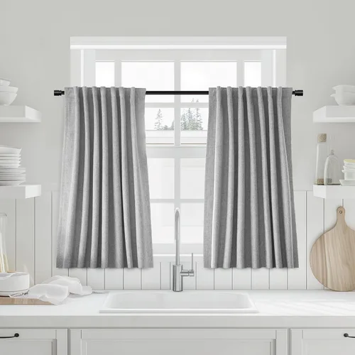Vista 52 de UHITECH Short Blackout Curtains for Bedroom 24 Inch Long 2 Panels, Beige
