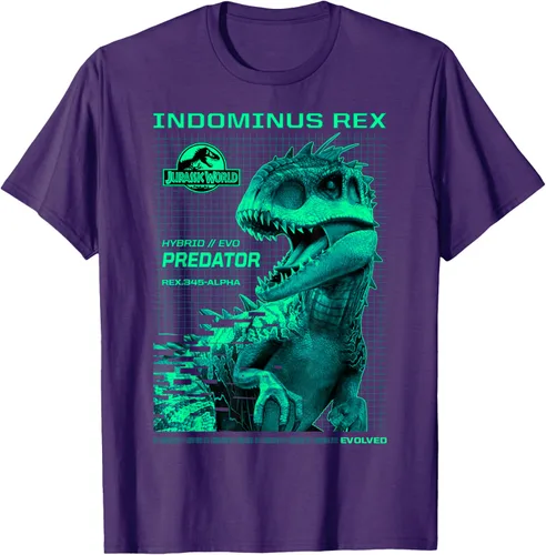 Vista 72 de Jurassic World Indominus Rex Hybrid Predator T-Shirt Small Negro