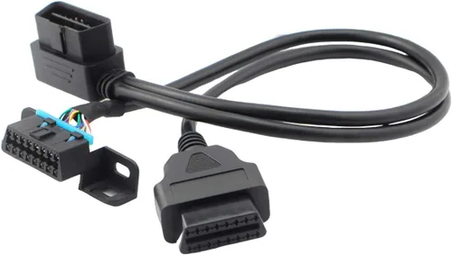 Vista 8 de iKKEGOL Universal OBD2 OBD II 16 Pin Splitter Y Cable abierto, J1962 1 macho a 2 hembra conector con soporte de montaje bajo salpicadero 19.7 in/20