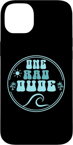 Vista 15 de One Rad Dude 1st Birthday Surf Beach Groovy Case for iPhone 17