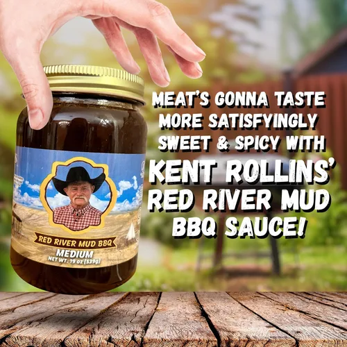 Vista 3 de Kent Rollins Salsas para barbacoa – Salsa de barbacoa de barro Red River sin gluten para ahumar y asar a la parrilla – Salsa espesa con sabor a