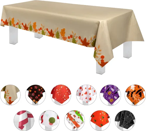Vista 67 de Grandipity Mantel de plástico desechable de calidad prémium para fiestas con temática de globos de cumpleaños, 1 paquete, 54 x 108 pulgadas, mantel
