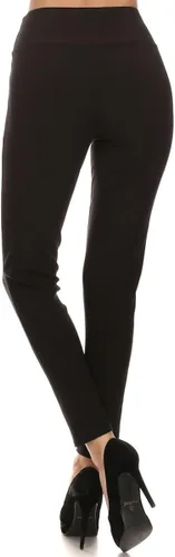 Vista 2 de LA12ST - Leggings elásticos con cremalleras para mujer, Straight, S-M