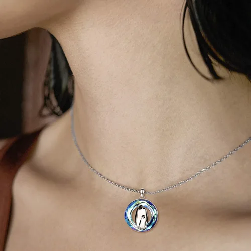 Vista 6 de ONEFINITY Penguin Necklace Gifts for Women 925 Sterling Silver Crystal Penguin Mother and Baby Pendant Jewelry for Penguin Lovers Gifts