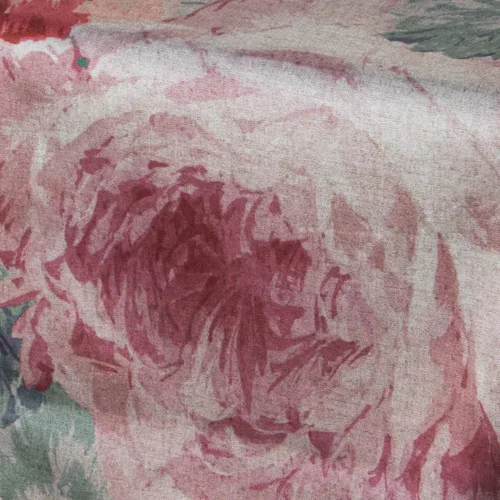 Vista 4 de Camino de Mesa Alexandra House Living Rosa Textil Terciopelo Floral