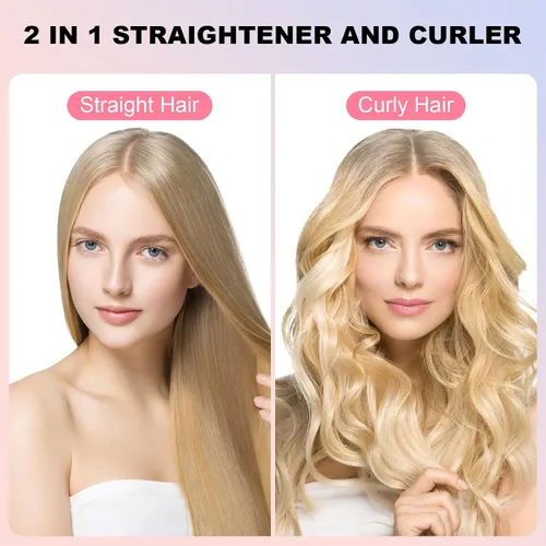 Vista 4 de Cepillo térmico de 1.5 pulgadas para aspecto de soplado, alisado de cabello redondo con 2 ajustes de temperatura, plancha de cerámica para cabello