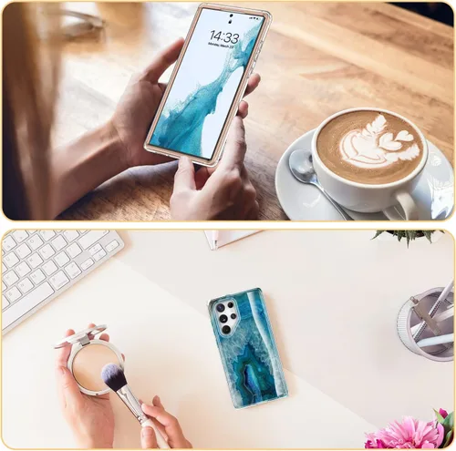 Vista 7 de Esdot Funda protectora para Samsung Galaxy S22 Ultra, de grado militar, resiste caídas de 21 pies (probado), con diseños modernos para mujeres