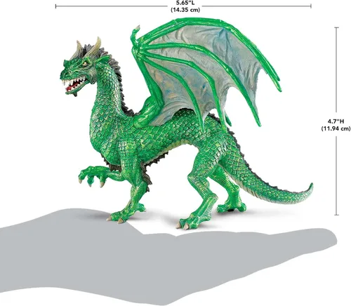 Vista 3 de Safari Ltd. Figura de dragón del bosque, figura detallada de modelo de plástico de 6 pulgadas, juguete de criatura mítica para niños, niñas y niños