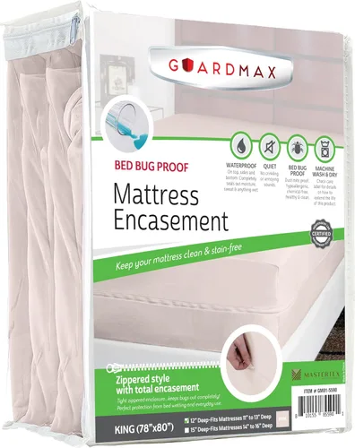 Vista 34 de Protector de colchón Guardmax con cremallera funda contra insectos para cama 100% impermeable suave, hipoalergénico y transpirable
