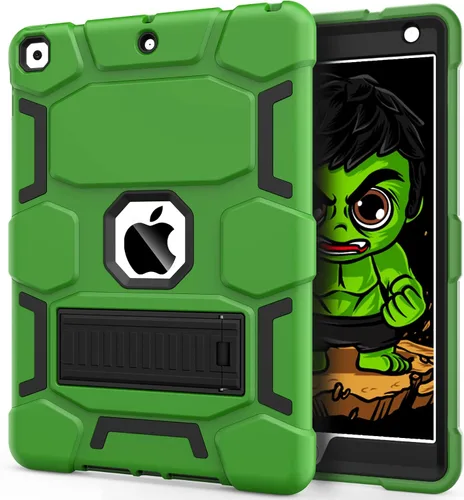 Vista 15 de CCMAO Funda para iPad de 6ª/5ª generación (9.7 pulgadas, 2018/2017), iPad Air de 2ª generación (2014) con soporte, funda protectora híbrida a prueba