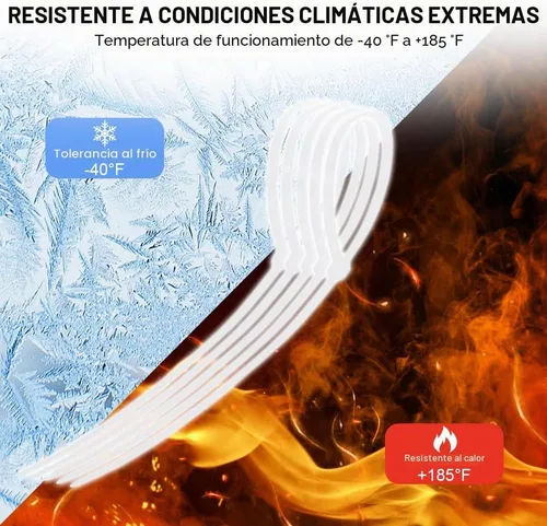 Vista 6 de Bridas blancas resistentes de 12 pulgadas, paquete de 100, 50 libras