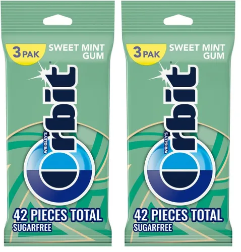 Vista 11 de ORBIT Goma de mascar de regreso a clases sin azúcar y menta dulce, paquetes de 3 unidades Smooth sweet mint sugar free gum, ready for after meals