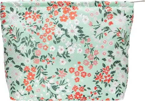 Vista 47 de Pazimiik Bolsa de maquillaje floral, grande, de algodón, con cremallera para bolsa de viaje, organizador de maquillaje de lona para mujeres