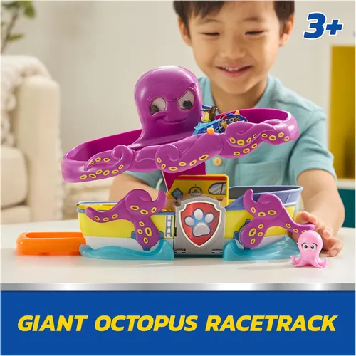Vista 3 de PAW Patrol Pup Squad Pultopus Rescue Playset con vehículo de juguete Chase