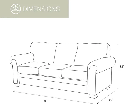 Vista 3 de American Furniture Classics Sofá cama Sedona de microfibra de 88" en marrón