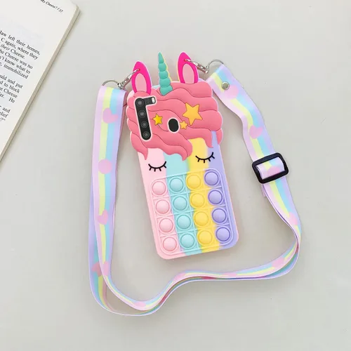 Vista 6 de nancheng Funda antiansiedad con burbujas para Samsung Galaxy A21, funda protectora de silicona suave a prueba de golpes, antiarañazos
