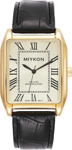 Vista 22 de Miykon Vintage Watches for Men – Classic Tank Square Analog Watch with Genuine Leather Wrist Strap, Mens Dress Watches – Japanese Quartz, Waterproof
