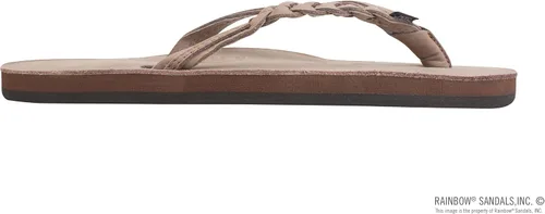 Vista 4 de Rainbow Sandals - Sandalias de piel tipo flipflops con tira trenzada modelo Flirty Braidy