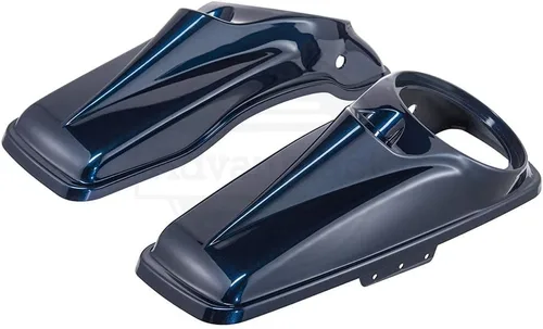 Vista 75 de Tapas para bocinas de motocicleta aptas para 2014+ Harley Touring Hard Saddle Bags - Whisky ámbar, 8 pulgadas Amber Whiskey