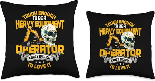 Vista 3 de Heavy Equipment Operator Gifts Almohada de retroexcavadora de construcción de equipo pesado, 16.0 x 16.0 in, multicolor