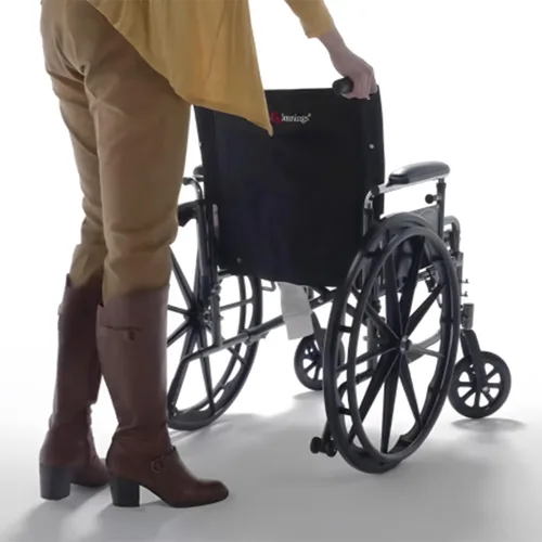Vista 5 de Everest & Jennings - Silla de ruedas de transporte bariátrico, silla plegable extra ancha con asiento de 24 pulgadas para adultos y personas mayores