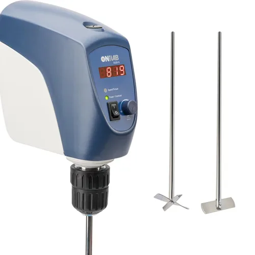 Vista 9 de ONiLAB Agitador Eléctrico Superior, Mezclador Agitador Superior Digital LCD con Varilla de Agitación y Soporte, Potente 20L, 10000 mPas, 50~2200RPM
