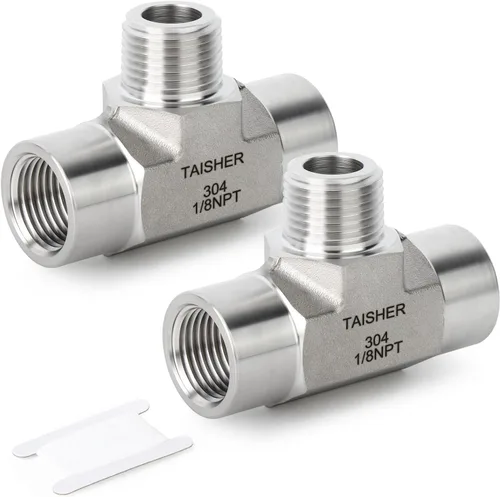 Vista 10 de TAISHER 1 pieza de forja de accesorios de tubería de acero inoxidable 304, 1/2 "NPT macho x 1/2 "NPT hembra x 1/2" NPT accesorios de tubería macho