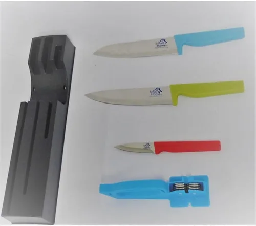 Vista 5 de Smart Home - Juego de 5 cuchillos con 3 cuchillos con bloque y afilador