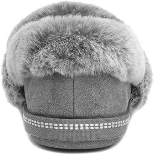 Vista 5 de Skechers Cozy Campfire-Team Toasty - Pantuflas de microfibra con forro de piel sintética para mujer